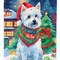 Edge Collections - 11.25" X 15.50" - Multicolor - Westie Christmas Yard Decorative Banner - 1 Piece